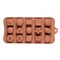 Kitcheniva Silicone Assorted Chocolate Mold with 15 Unique Shapes, (4.1 x 8.5 Inch)
